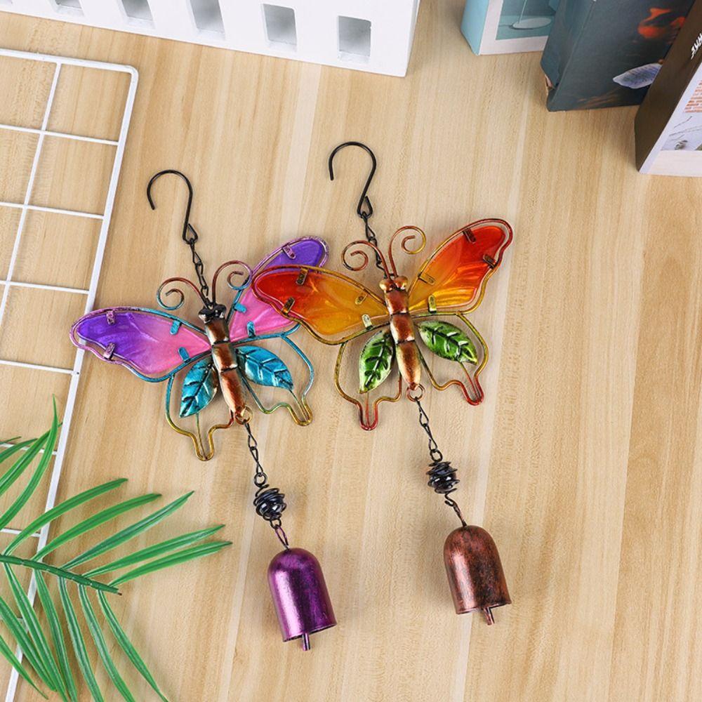 Painted Bell Pendant Vintage Hanging Decoration Blessing Butterfly Wind Chime  Scenic Spot