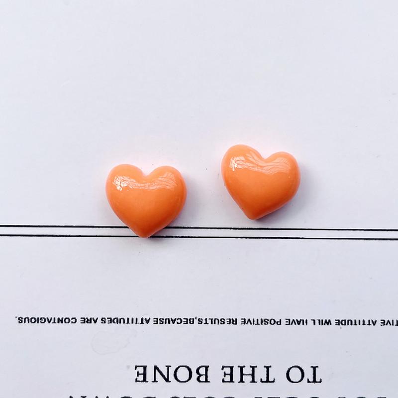 Mini Shiny Heart Resin Charms DIY Decals for Phone Case Hair Clip Craft Accessory Pink White Craft Supply