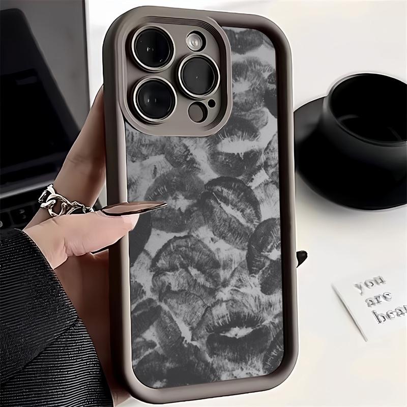 Sexy Red Lips Fashion Silicone Phone Case For iPhone 16 15 14 13 12 11 Pro Max 7 8 16 Plus 16E X XS XR SE Shockproof Soft Cover