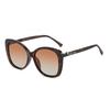 Trendy Leopard Print Polarized Sunglasses for Women, Slim Design, Influencer Style, Ideal for Driving & Large Faces