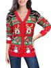 2025 Autumn/Winter Women's Long Sleeve Knit Cardigan – Casual European & American Style Christmas Sweater Coat