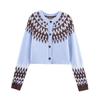 Za New Arrival Women's Clothing ZR Fashion Style Export Fashion All-Match Minimalist Casual Short Jacquard Knitting Cardigan