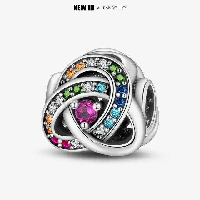 2024 Original New In Fairy Tale Town Series Round Heart Shaped Beads FitNew Bracelet 925 Silver Women Bead DIY Jewelry Gift