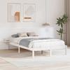 Bed Frame White 120 x 190 cm Solid Pine Wood