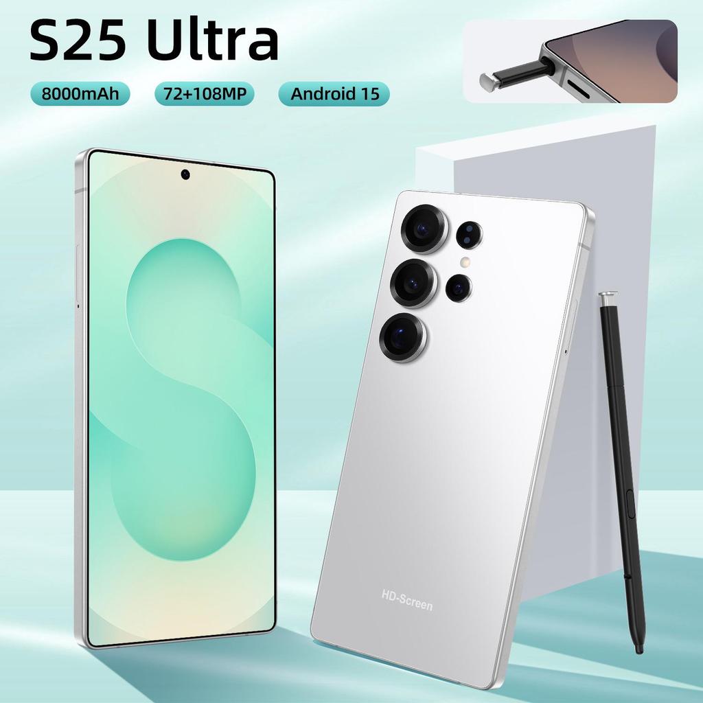 Sınır Ötesi S25 Ultra+ Android Akıllı Telefon: 7,3 İnç Ekran, Dahili Kalem, 16 GB RAM, 1 TB Depolama