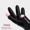 Men's Warm Half-Finger PU Leather Gloves