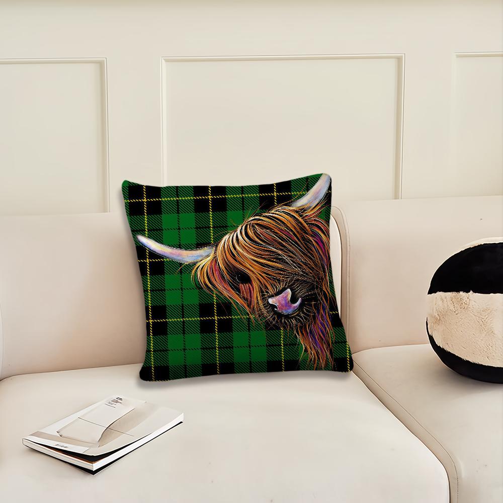 Funny Highland Cow cushion cover Pillow Cover Decoration Room Home Sofa living Office Car Nordic Simplicity