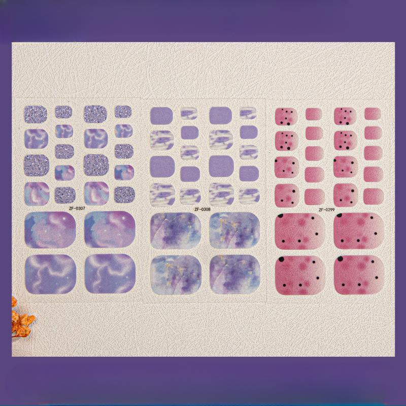 Nové samolepky na nohy, samolepky na nehty, vodotěsné samolepky na nehty s cibulovým práškem 5D imitace diamantu