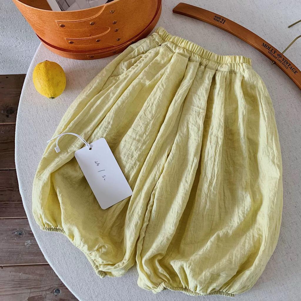 Kids Summer Lightweight Loose Anti Mosquito Solid Bloomer Pants for Boys and Girls