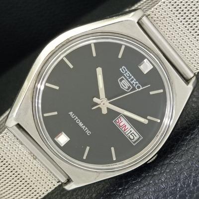 VINTAGE SEIKO 5 AUTOMATIC 6309A JAPONSKÉ PÁNSKÉ HODINKY S ČERNÝM CIFERNÍKEM a701651-5