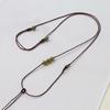 Hetian Jade Pendant Necklace with Handmade Braided Cord - Simple, Natural Stone Design
