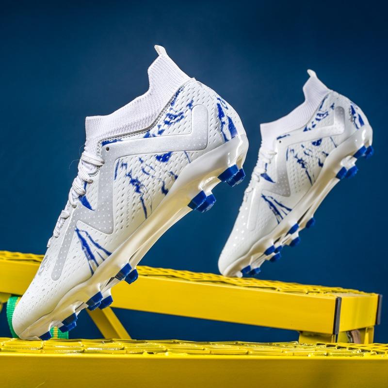 New High-top Football Shoes, Men, Women, Youth, Primary and Secondary School Students, Artificial Grass, Long Nails and Broken Nails Training Shoes