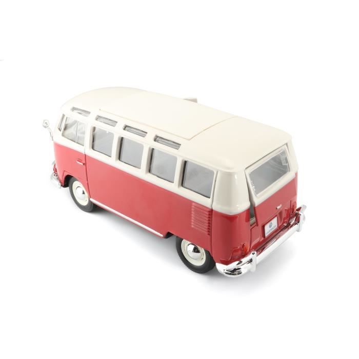 Voiture miniature - MAISTO - Volkswagen T1 Combi Samba M31956 - En métal - Rouge à l'échelle 1/25ème