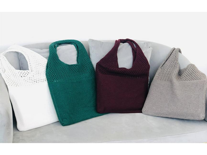 Chic Retro Women's Knitted Beach Tote – Hollow Style, Hand-Held or Shoulder Carry, Large Capacity