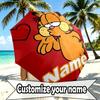 Personalisierter Garfield-Druckschirm mit individuellem Namen, Automatisches Öffnen und Schließen, Stabiler 8-Rippen-Rahmen, Für Pendeln, Camping, Wandern, Geburtstagsgeschenk