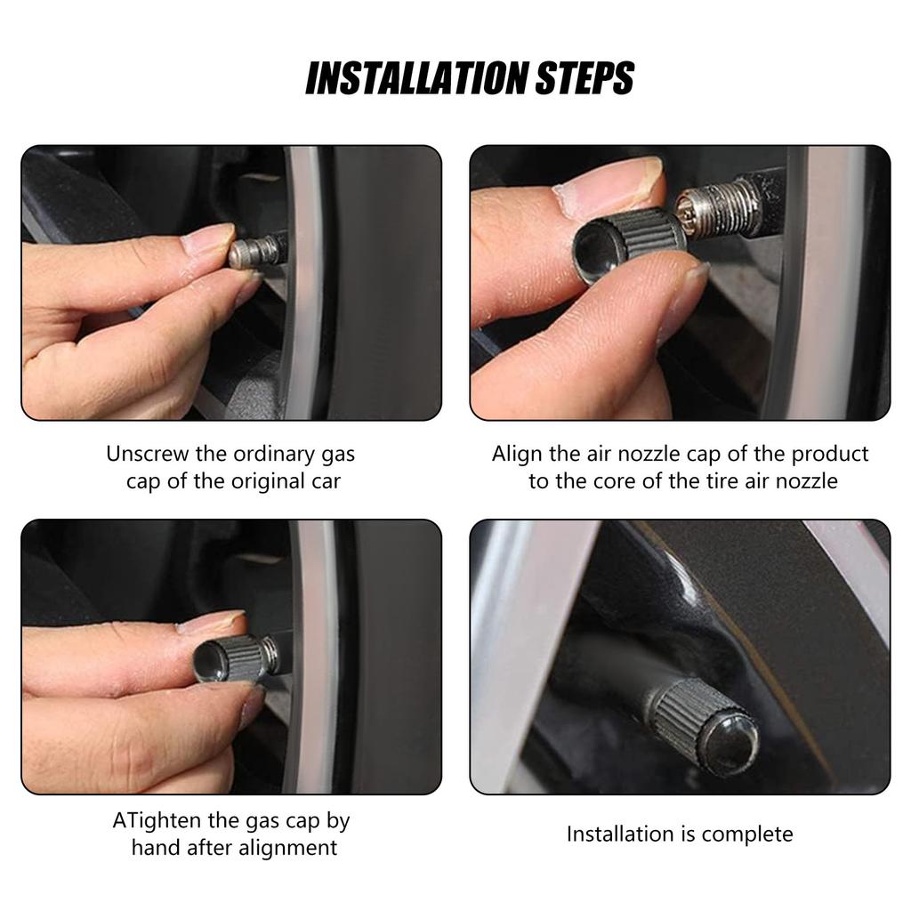 12pcs Tire Valve Stem Caps Leakproof Sealing Bike Tires Air Mouth Caps for Driving Car Accessories