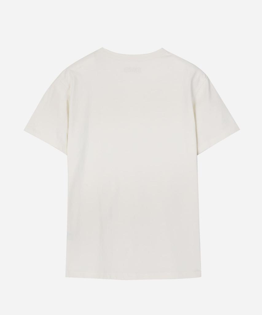 Yunibeosyeolobeolol Henley Neck Short T-Shirt White