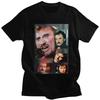 Custom French Singer Rock Music Johnny Hallyday T Shirt for Men Pure Cotton Tshirt Tees Short Sleeves T-shirts Slim Fit Cloth...
