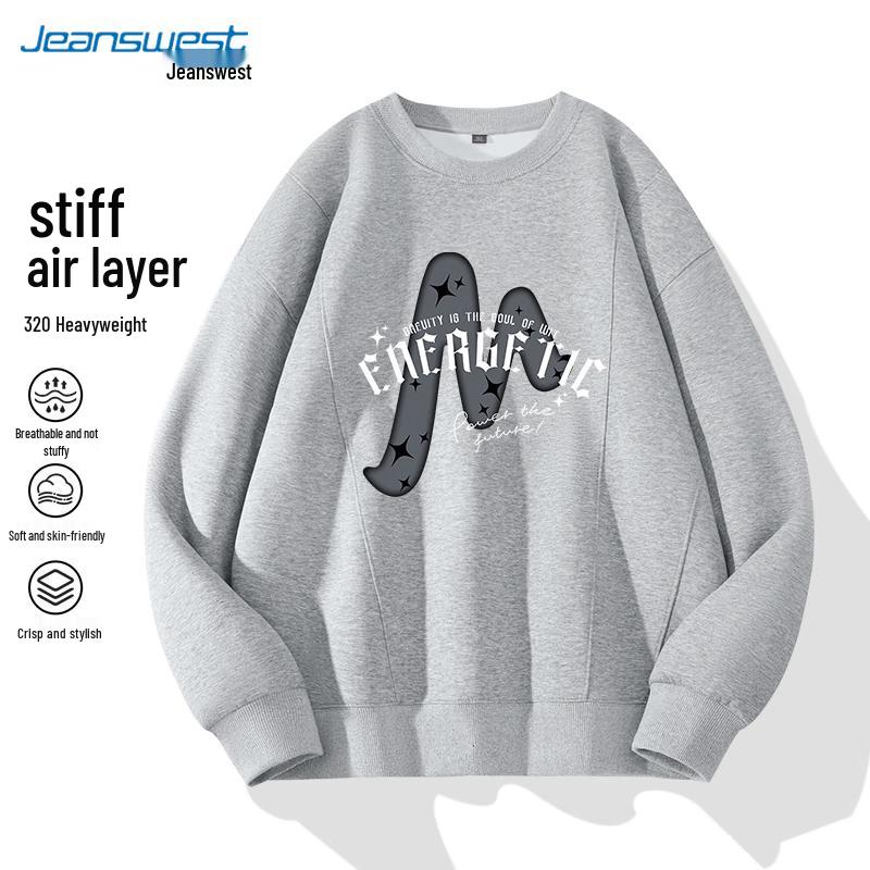 

Мужской свитшот JEANSWEST с круглым вырезом и воздушным слоем 4XL