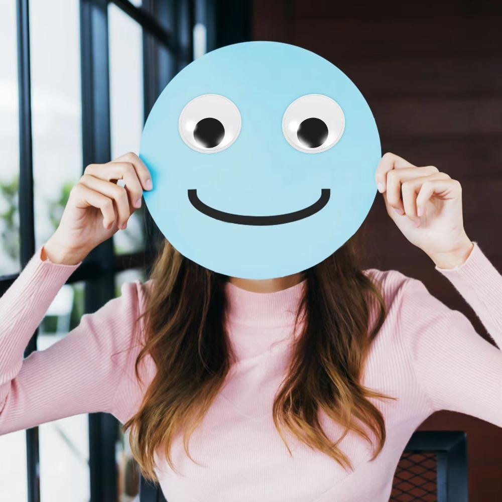 6 Stück Partydekoration Schwarz Weiß Kulleraugen Große Kulleraugen für Weihnachtsbaum