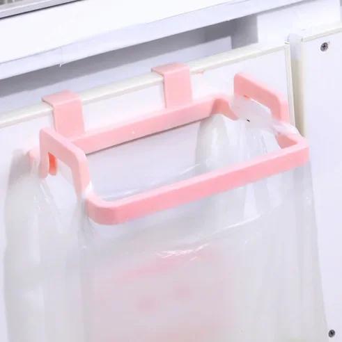 

Portable Garbage Bag Support Frame Cabinet Door Back Type Rounded Corner Anti-collision Supportable Bracket Organzier Tools 18.5 16.5 4.5cm розовый
