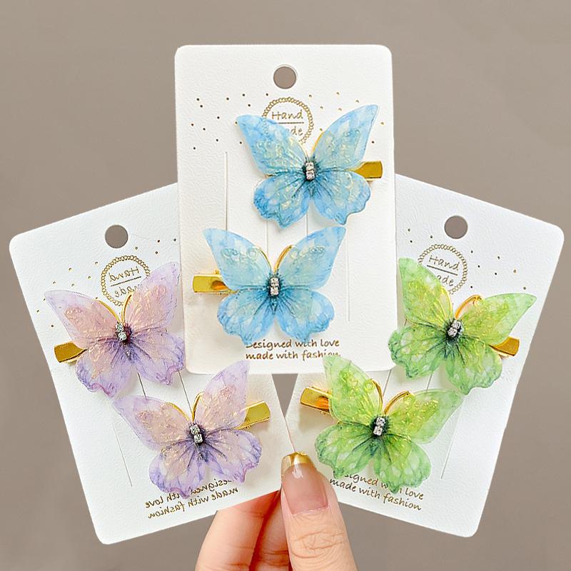 4/6 Stück Bunte Schmetterlingsschleife Haarspange für Baby Mädchen Niedliche Rhie Seite Haarspangen Prinzessin Fee Haarnadel Set Mode Accessoires