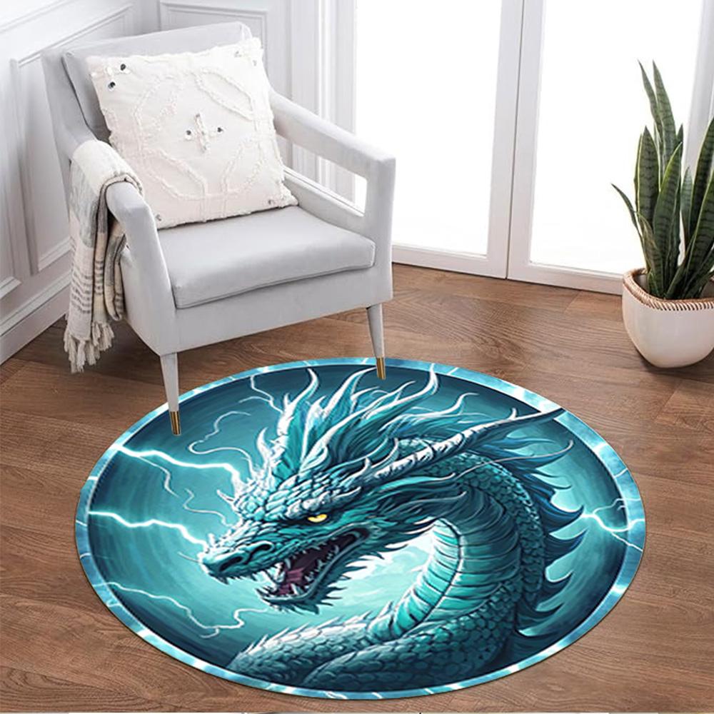 1pc fantasy dragon design rug home carpet non slip office decor gift living room bedroom