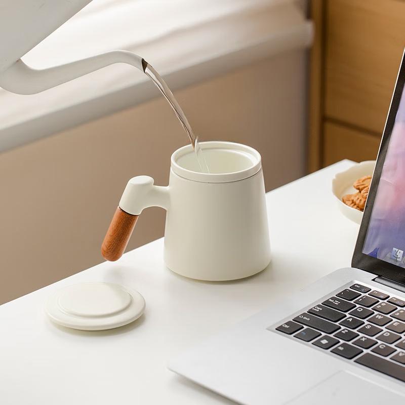 Ceramic Filter Tea Mug with Lid