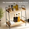 Two-Tier Tabletop Storage Rack Easy to Clean Two-Level Countertop Organizer