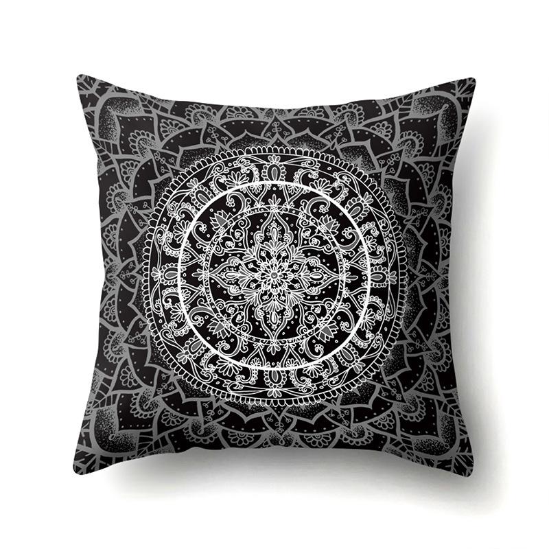 American Retro Ethnic Bohemian Polyester Pillow Case Car Decoration Home Printed Waist Rest Pillow Case