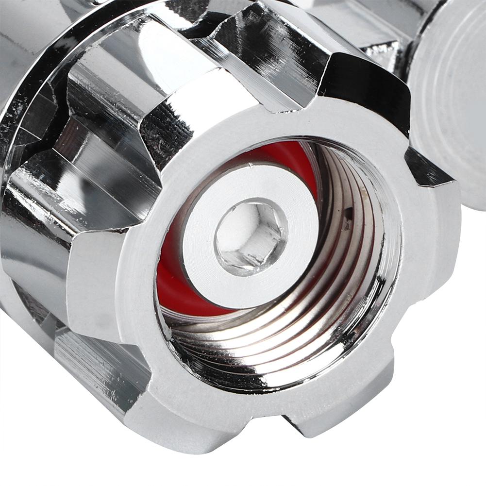 Stainless Steel Aquarium CO2 Bubble Regulator Counter Water Plants Cylinder Flow Valve
