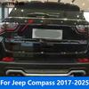 For Jeep Compass 2017-2024 2025 Rear Window Spoiler Cover Molding Trim Tail Trunk Wing Sticker Exterior Accessories Car Styling