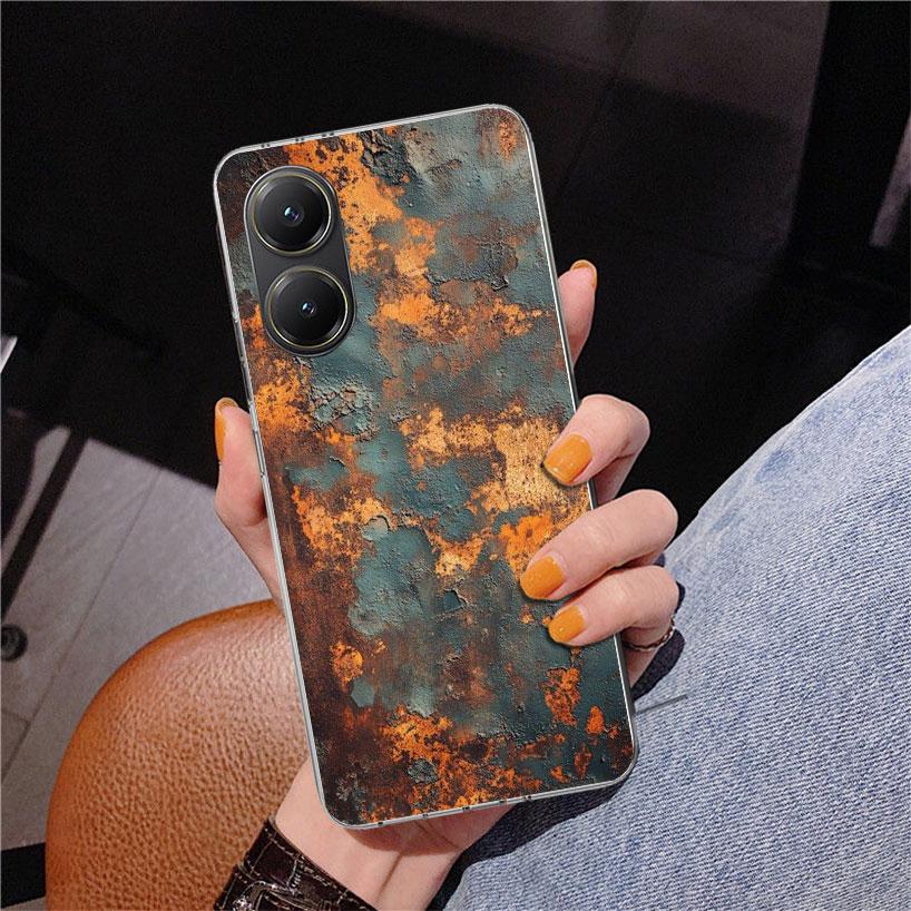 Vintage Industrieller Stil Rostiges Muster Handyhülle Für Xiaomi Poco X7 X6 X5 Pro F7 Ultra Redmi 15C 15 13C 13 12C 12 10 10A 10C 9
