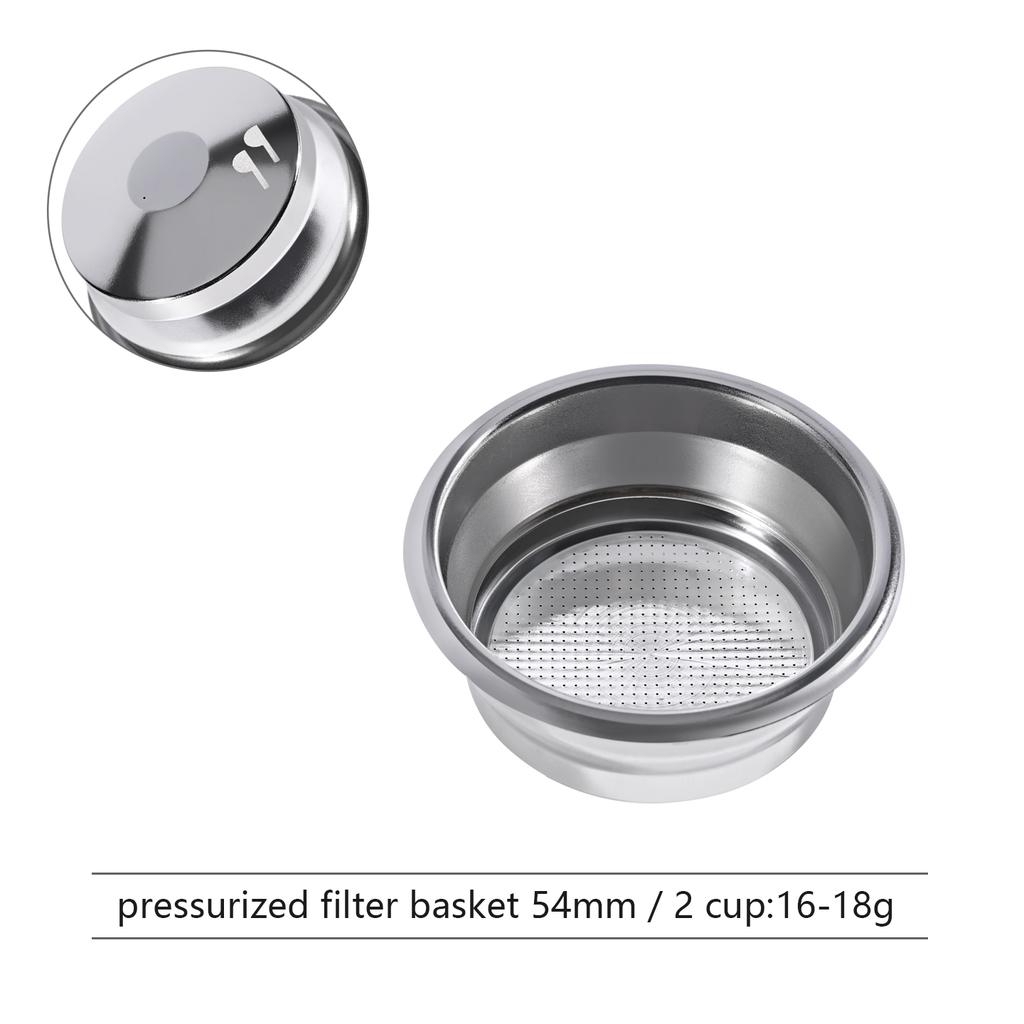 51MM/54MM/58MM Ciśnieniowy 1-otworowy Koszyk Filtra do Kawy Pojedynczy/Podwójny Kubek Pasuje Do Portafiltrów Akcesoria Narzędzie do Kawy Espresso