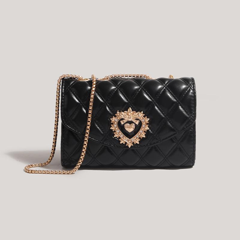 

Stylish solid color women s bag, new indented rhombus small square bag, simple casual messenger shoulder bag