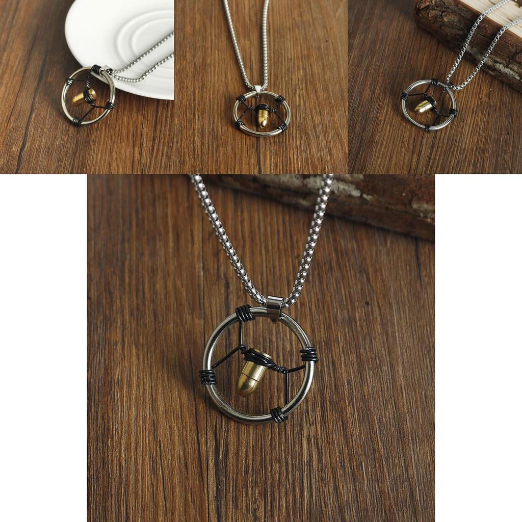 Cyberpunk 2077 Bullet Pendant Necklace With Geometric Design For Men And Women