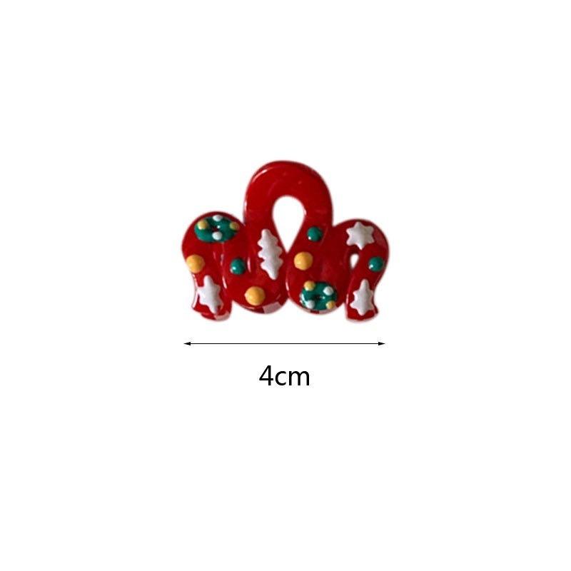 Painted Wavy Trumpet Hair Clips Bangs ClipsNew Year Fun Christmas StockingsHair Clips Hair Accessories