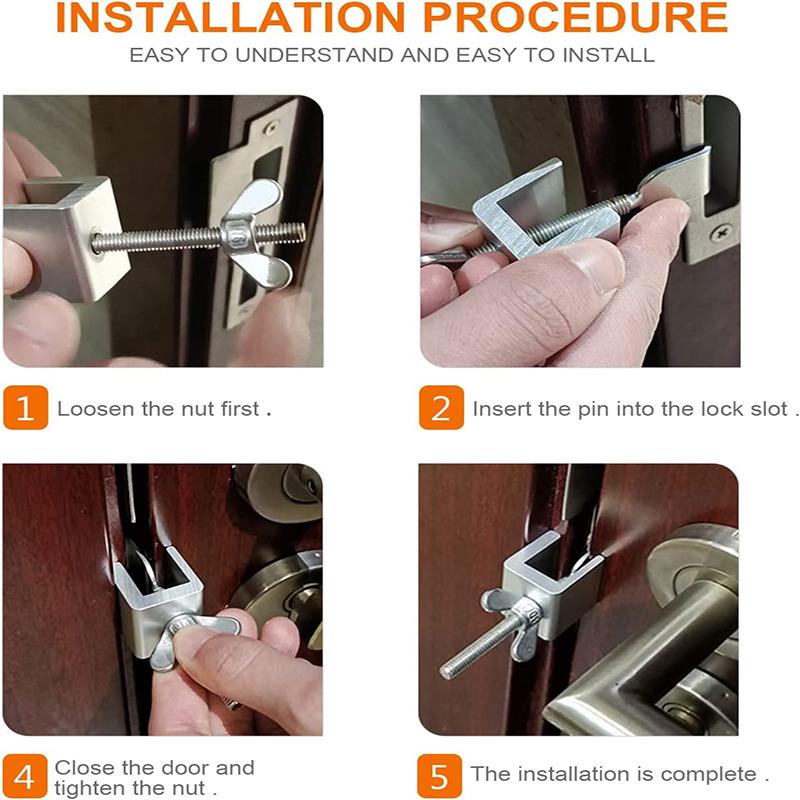 Przenośny ogranicznik do drzwi ze stali nierdzewnej samoobrona blokada drzwi podróży zabezpieczenie przed kradzieżą zabezpieczenie przed dziećmi zatrzask domowy zamek do drzwi hotelowych