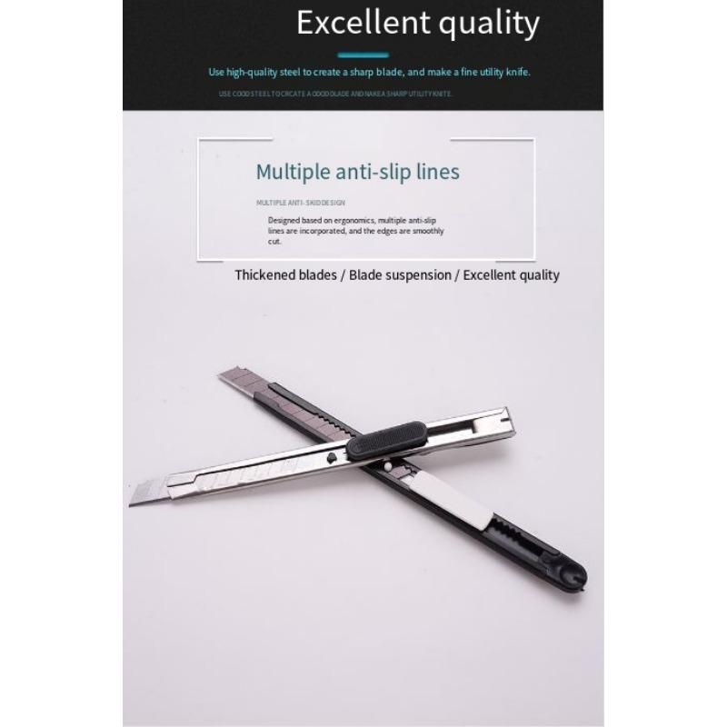 1PC Small Stainless Steel Utility Knife Portable Detachable Office Supply Metal Paper Knife Student Stationery Hand Tool Knife