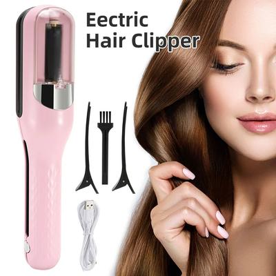 Machine à couper les cheveux sans fil Coupe-fourches Tondeuse Type-c Charge Enlève-pointes automatique Soin des cheveux abîmés