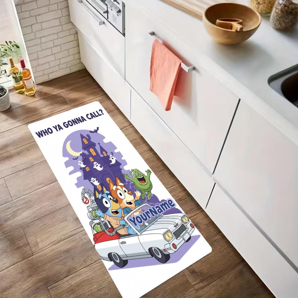 Bluey Customize Your Name Kitchen Rug Runner Rug Laundry Mat Hallway Entryway The Best Gift Choice