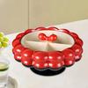 Fruit Bowl with Lid, Snack Serving Bowl, Food Display Rotatable, Made of PET And PP, for