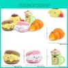 Cartoon Burger Pompompurin Bread And Cup Resin Ornaments For Party Gifts And