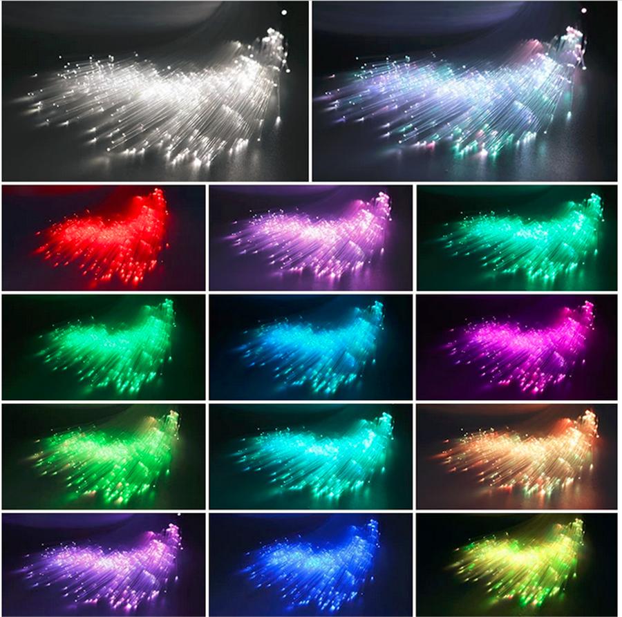 Car RGBW LED Starry Sky Ceiling Light 380 Pcs Mixed Fiber Optic RF/APP Control