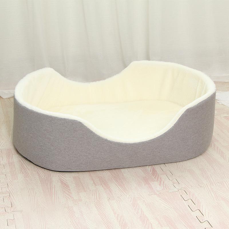 

Собачья будка и кошачий домик, теплая зимой, съемная и моющаяся кровать для больших и маленьких собак, подходит для сна домашних животных в любое время года S（48*40*17cm ）