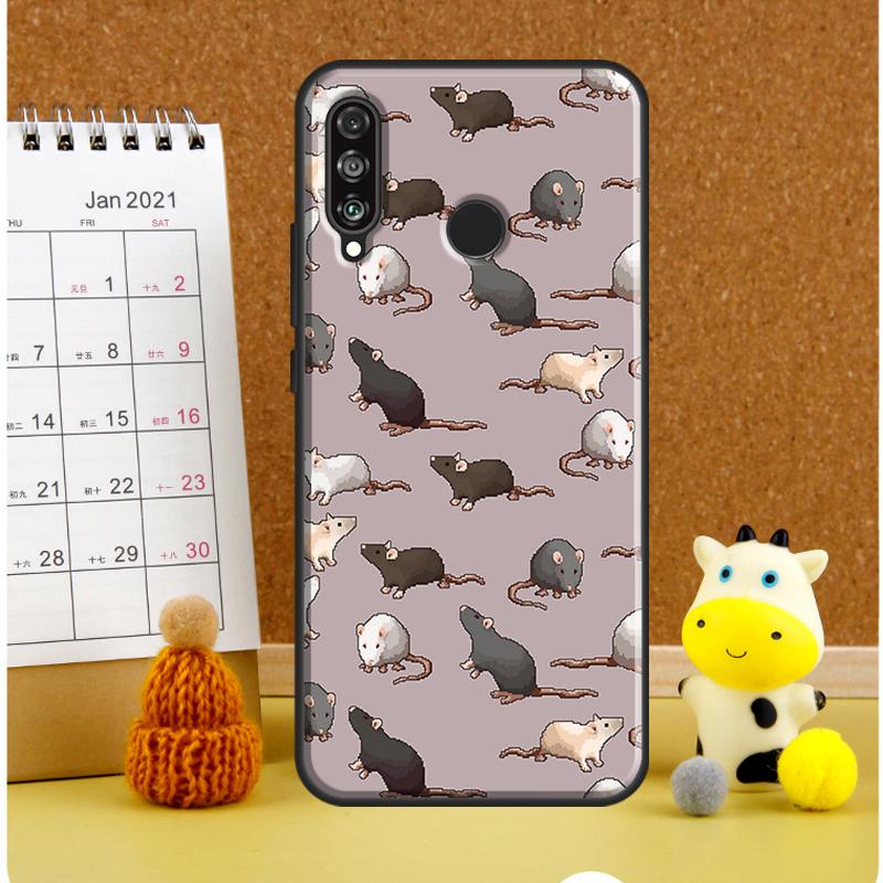 Cute Cartoon Animal Rat For Huawei Nova 9 10 SE 3i 7i 8i 11i 12i Y60 Y61 Y70 Y72 Y73 Y90 Y91 P20 P30 P40 Lite Case
