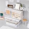 Stacking Cabinet Shelf Stackable Foldable Stand Rack Space Saving Shelf for Kitchen Bathroom Pantry Cupboard Home Office