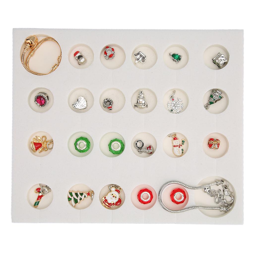 Weihnachts-Countdown-Armband-Bastelset 24 Tage Exquisites DIY Geruchloses Charm-Armband Blind Box