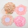 Fabric Flower Satin Rose with Flat Back Handcrafted Blooms Hat Clothes Hair Tie Accessories for DIY Craft Corsage Hairpin Brooch Headband