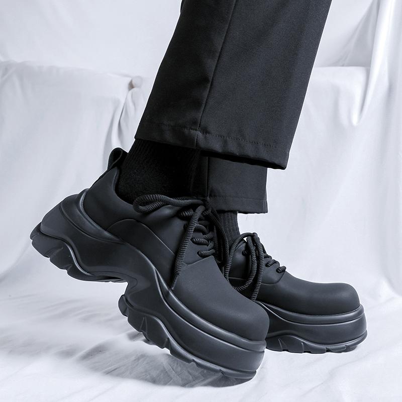 Thick Soled Men's Shoes Brand Designer's New Style Outdoor Trendy Street Walk Young People Daily Height Increasing Shoes